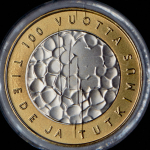 5 евро 2008 "100 лет науке и исследованиям" (Финляндия)
