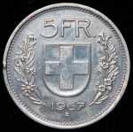 5 франков 1967 (Швейцария) В