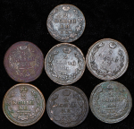 Набор из 19-ти медных монет 2 копейки