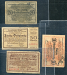 Набор из 4-х бон 10-20-50 пфеннигов 1923 (Германия)