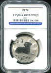 2 рубля 2005 "Овен" (в слабе)