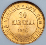 20 марок 1910 (Финляндия) (в слабе) L