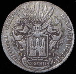 32 шиллинга 1731 (Гамбург)