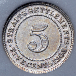 5 центов 1903 (Стрейтс Сетлментс) (в слабе)