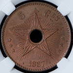 5 сантимов 1887 (Бельгийское Конго) (в слабе)