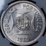 1 рупия 1935 (Португальская Индия) (в слабе)