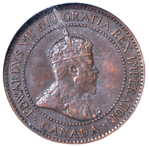 1 цент 1907 (Канада) (в слабе)