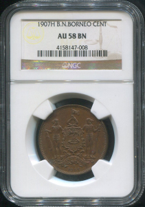 1 цент 1907 (Северное Борнео) (в слабе)