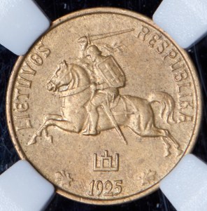1 цент 1925 (Литва) (в слабе)