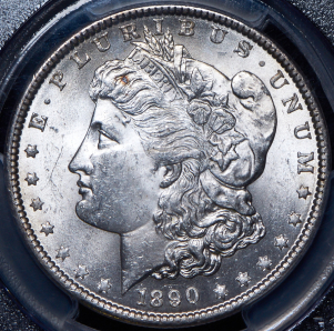 1 доллар 1890 (США) (в слабе) без букв