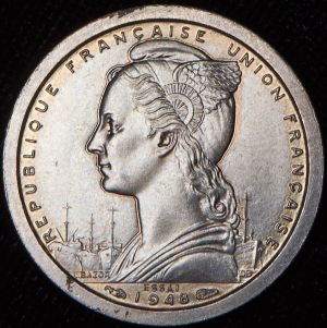 1 франк 1948. Пробные (ESSAI) (Французский Камерун)