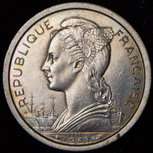 1 франк 1948  Пробные (ESSAI) (Реюньон)