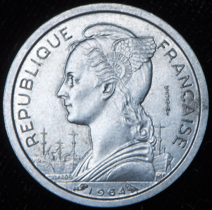 1 франк 1964. Пробные (ESSAI) (Коморские острова)