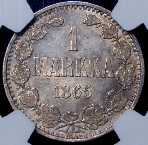 1 марка 1865 (Финляндия) (в слабе) S