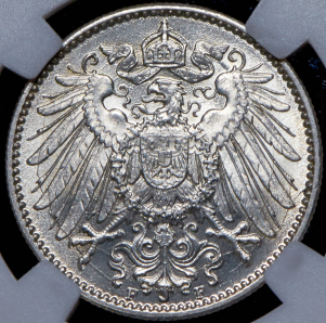 1 марка 1914 (Германия) (в слабе) F