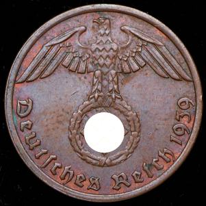 1 пфенниг 1939 (Германия) А