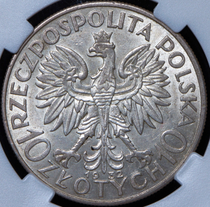 10 злотых 1932 (Польша) (в слабе)