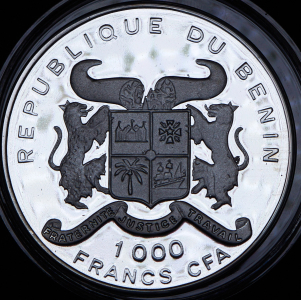 1000 франков 1995 "Игуанодон" (Бенин)
