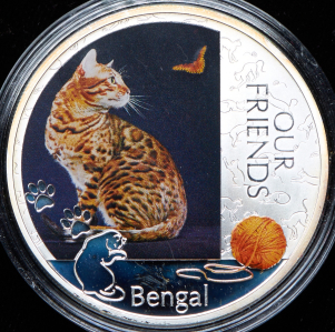 2 доллара 2012 "Бенгальская кошка" (Ниуэ) (в п/у)