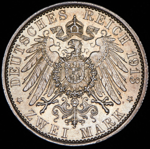 2 марки 1913 "25 лет правлению Вильгельма II" (Пруссия) A