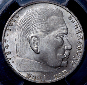 2 марки 1937 (Германия) (в слабе)
