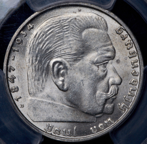 2 марки 1938 (Германия) (в слабе) В