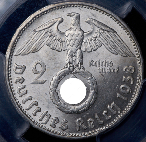 2 марки 1938 (Германия) (в слабе)