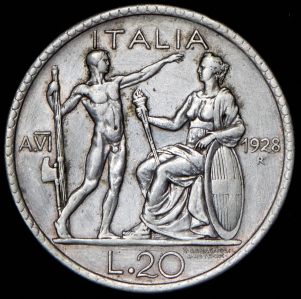 20 лир 1928 (Италия) R