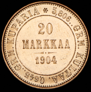 20 марок 1904 (Финляндия) L