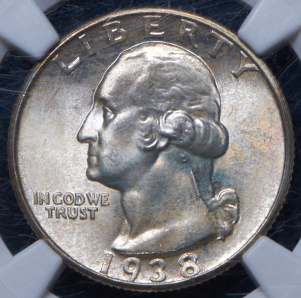 25 центов 1938 (США) (в слабе) S