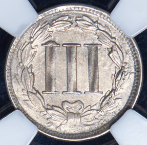 3 цента 1866 (США) (в слабе)