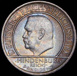 3 марки 1929 "10 лет Веймарской конституции" (Германия) 