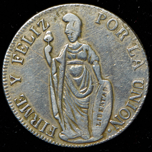 4 реала 1854 (Перу)