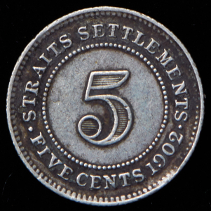 5 центов 1902 (Стрейтс Сетлментс)