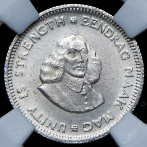 5 центов 1963 (ЮАР) (в слабе)