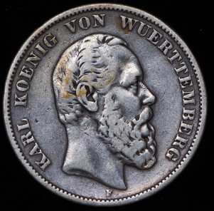 5 марок 1876 (Вюртемберг) 