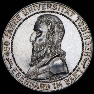 5 марок 1927 "450 лет Тюбингенскому университету" (Германия) F