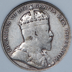 50 центов 1906 (Канада) (в слабе)