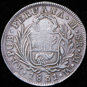 8 реалов 1831 (Перу)