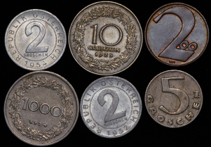 Набор из 13-ти монет (Австрия)