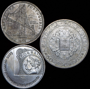 Набор из 7-ми сер. монет (Португалия)