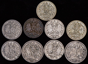 Набор из 9-ти монет (Австрия)