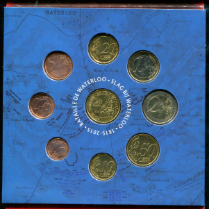 Набор из 9-ти монет "Ватерлоо" (Бельгия) (в п/у)
