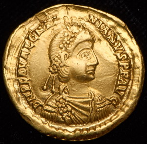 Солид. Валентиниан III. Рим империя