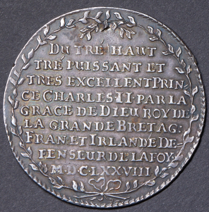 Талер 1678 "Награждение орденом подвзяки" (Саксония)
