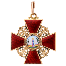 Комплект знаков ордена Святой Анны 1-й, 2-й и 3-й степеней