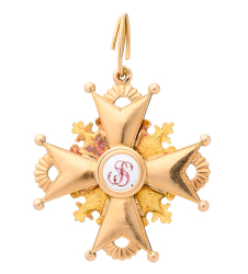 Знак Ордена Святого Станислава 3-й степени с лентой