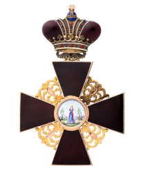 Знак ордена Святой Анны 1-й степени черной эмали с императорской короной