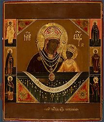 Богоматерь Ченстоховская (умягчение злых сердец), с избранными святыми