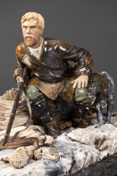 Скульптура настольная «Охотник с собакой»
